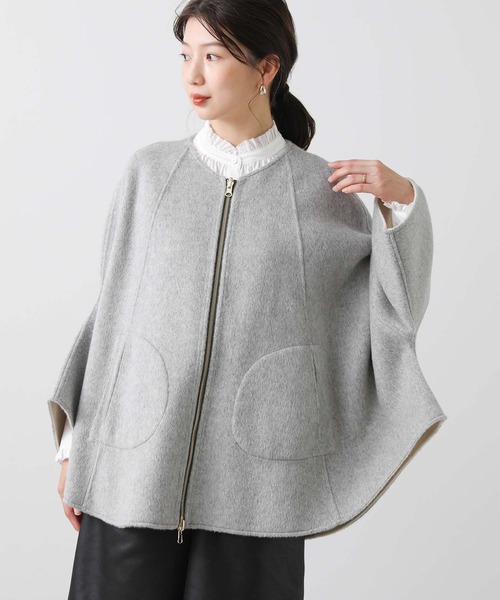 セール】ウールリバーシブルポンチョ（ポンチョ）｜Risley（リズレー