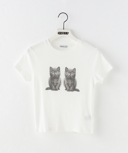 Attends / アテンズ】NERO CAT TEE SHIRT（Tシャツ/カットソー）｜PULP