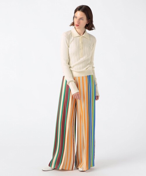 caban（キャバン）の「□コットンカシミヤリブ ポロカラープルオーバー