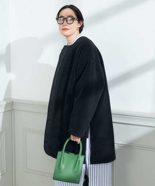 セール】◇【WEB限定】【TAION/タイオン】ノーカラーボアコート