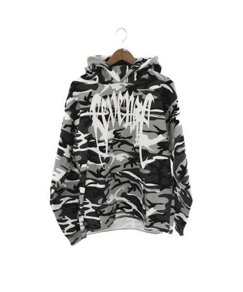 ブランド古着】迷彩カモフラロゴカットオフデザイン プルオーバー