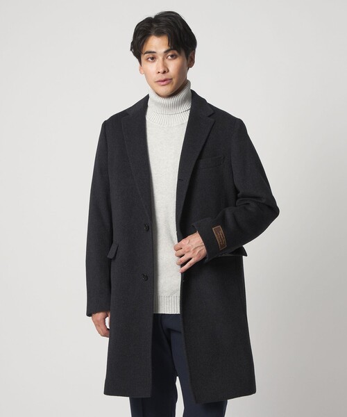 セール】カシミヤブレンド ヘリンボーン チェスターコート＜A DAY IN