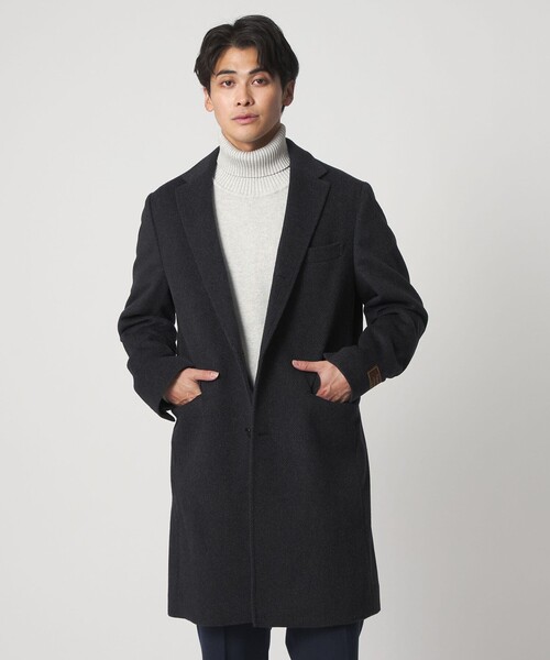 セール】カシミヤブレンド ヘリンボーン チェスターコート＜A DAY IN