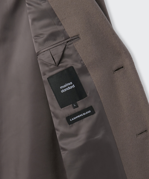 セール】カシミヤブレンドマスキュリンチェスターフィールドロング