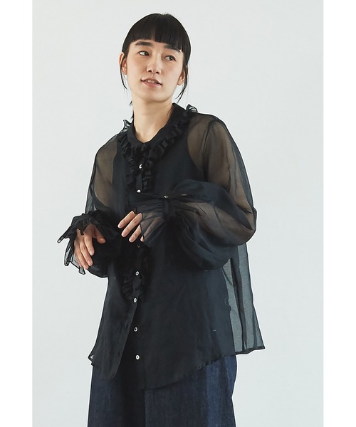 Heriter（エリテ）の「フリルカラーブラウス(2024SS)（シャツ/ブラウス