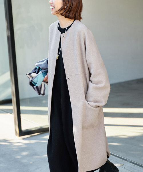 IENA（イエナ）の「《追加》ノンミュールジングウールリバーコート