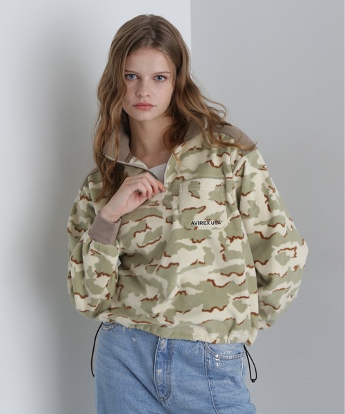 直営店限定》HALF ZIP FLEECE TOPS/ハーフジップフリーストップス（T