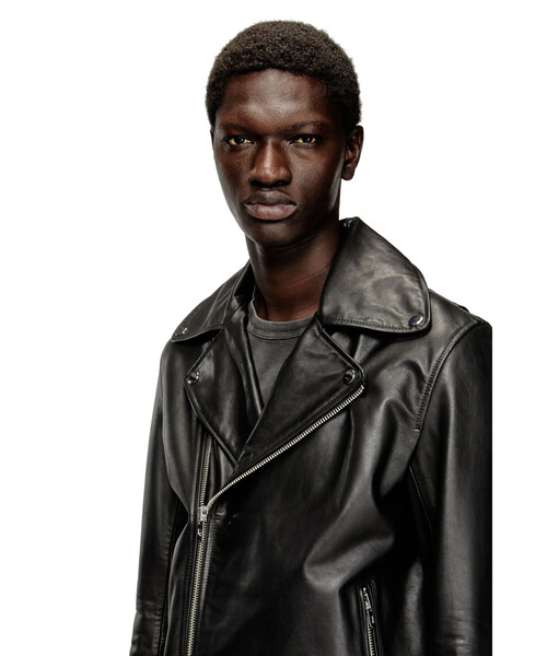 メンズ ブラックダブルライダースジャケット L-EO-WRD（ライダース