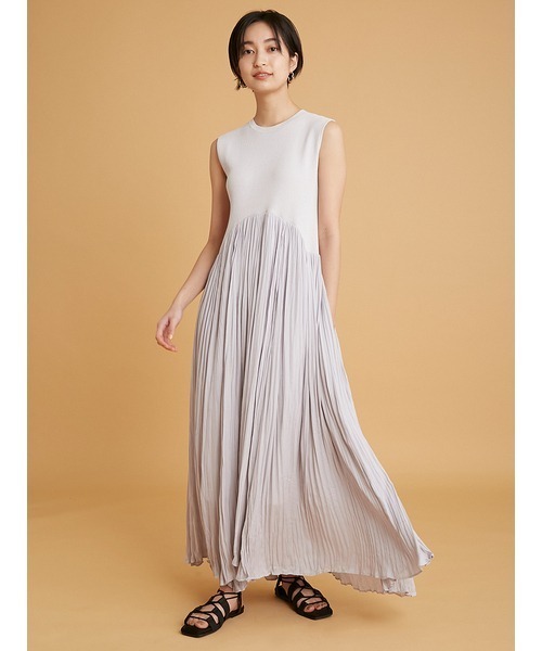 emmi（エミ）の「【emmi atelier】ニットドッキングワンピース