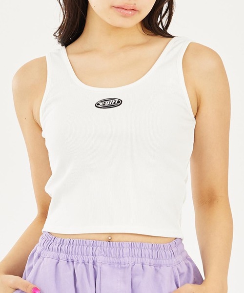 X-girl（エックスガール）の「OVAL LOGO TANK TOP（タンクトップ
