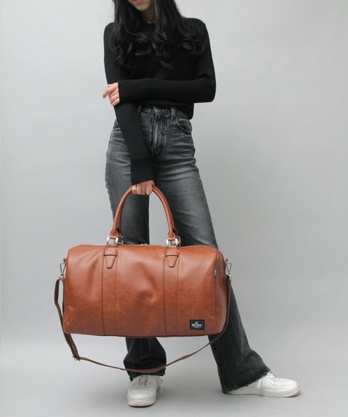 セール】大容量 レザー調 ボストンバッグ 旅行バッグ（ボストンバッグ
