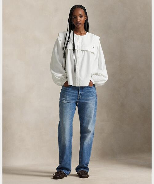 ビブ コットン オックスフォード シャツ（シャツ/ブラウス）｜POLO