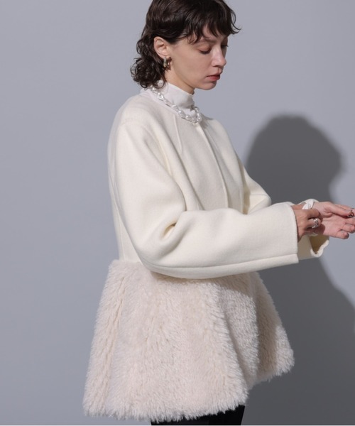 CADUNE（カデュネ）の「プードルペプラムコート（ダウンジャケット