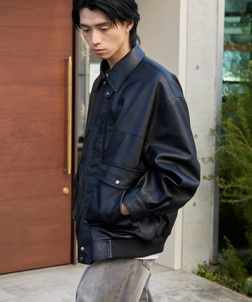 オーバーサイズヴィンテージライクブルゾン MONO-MART│MONO-MART