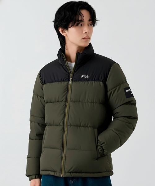 FILA/フィラ】ワンポイント刺繍 軽量 中綿 スタンドジャケット（ダウン