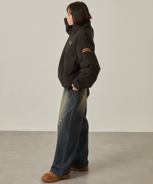 セール】【Snap club】 リバーシブルビッグスタンドボアジャケット