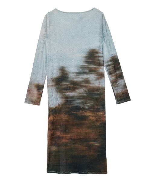 UND LANDSCAPE PRINT LONG TOP（Tシャツ/カットソー）｜Ameri（アメリ