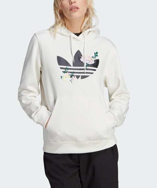 adidas（アディダス）の「フラワー刺しゅうパーカー / アディダス