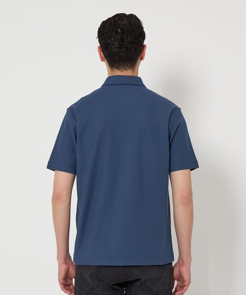 WEB限定 WARDROBE SMART】ステイ クリーン ピケ スキッパー ポロシャツ