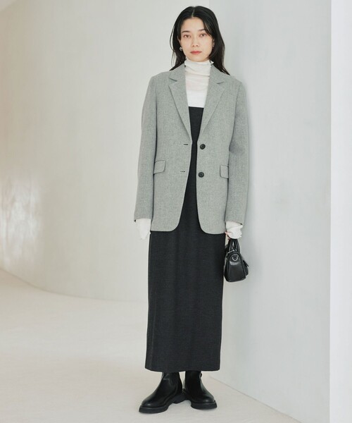 セール】［size SHORTあり］ウーリー テーラード ジャケット