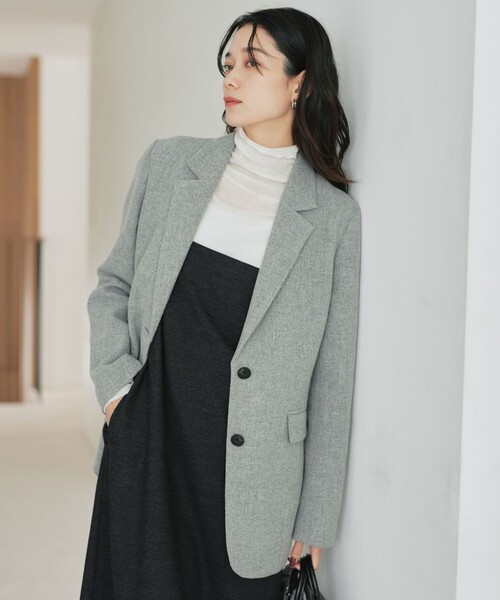 セール】［size SHORTあり］ウーリー テーラード ジャケット