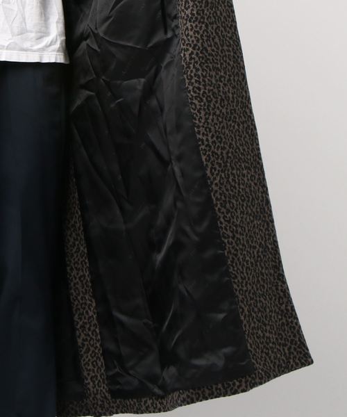 太*郎様 サリバン レオパードフランネルダブルブレステッドコート JOHN