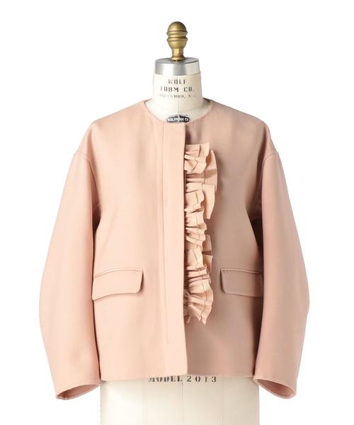 Drawer（ドゥロワー）の「Drawer ケヌキノーカラーフリルジャケット