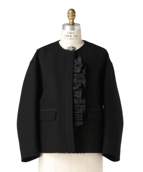 Drawer（ドゥロワー）の「Drawer ケヌキノーカラーフリルジャケット