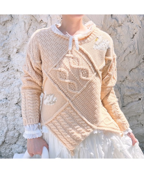 セール】SWAN LAKEパッチワークニット（ニット/セーター）｜PINK HOUSE