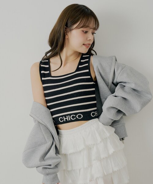 WEB限定/REVIVAL】裾ロゴクロップドタンクトップ（タンクトップ