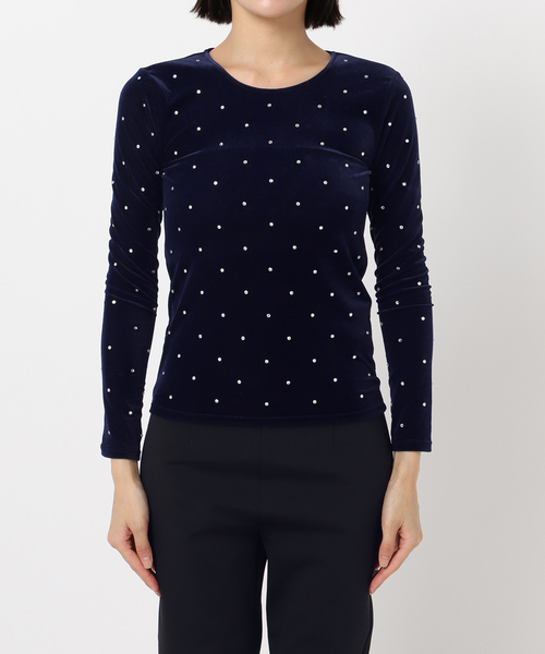 EDIT. FOR LULU（エディットフォールル）の「ベロア ビジュートップス