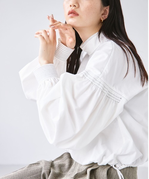 TODAYFUL（トゥデイフル）の「ステッチパフブラウス（シャツ/ブラウス
