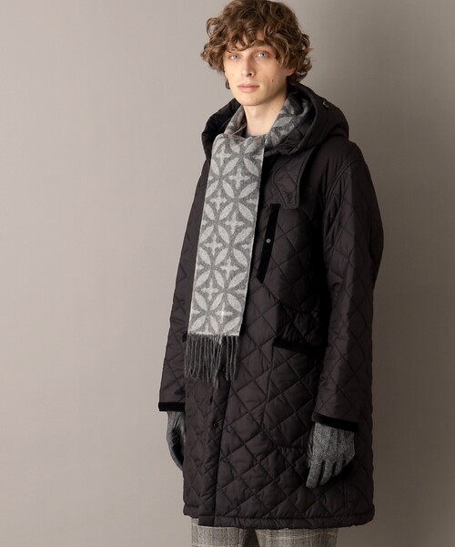 オーバーラップサークル モノトーンカシミヤ100%マフラー（ストール