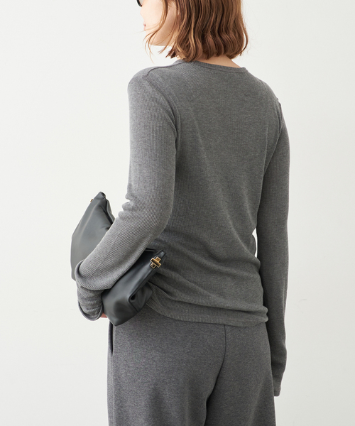 テレコ ロングスリーブ プルオーバー（Tシャツ/カットソー）｜Deuxieme