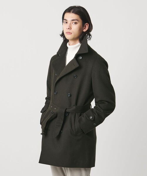 セール】ウール カシミヤ ビーバー ショートトレンチコート（トレンチ