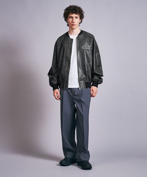 MONKEY TIME（モンキータイム）の「レザーライク ボンバー ジャケット