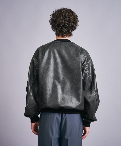 MONKEY TIME（モンキータイム）の「レザーライク ボンバー ジャケット