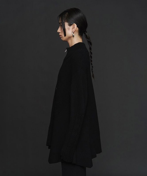 UN3D./アンスリード】PIN TUCK HALF ZIP TOP/ピンタックハーフジップ