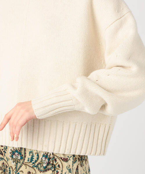 セール】ラムカシミヤ ビルドネックプルオーバー（ニット/セーター