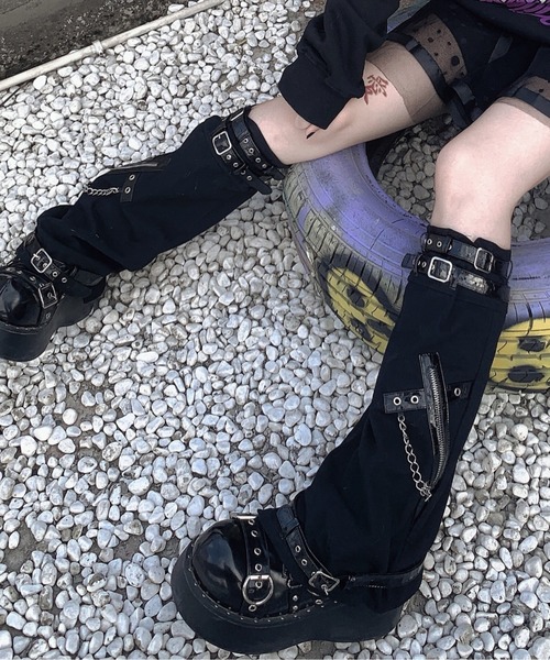 A'GEM/9 × .kom『NOVESSEL/ノベセル』ベルトデザインレッグウォーマー