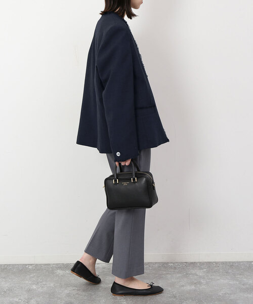 SLOBE IENA（スローブイエナ）の「ツイードVネック フリンジジャケット