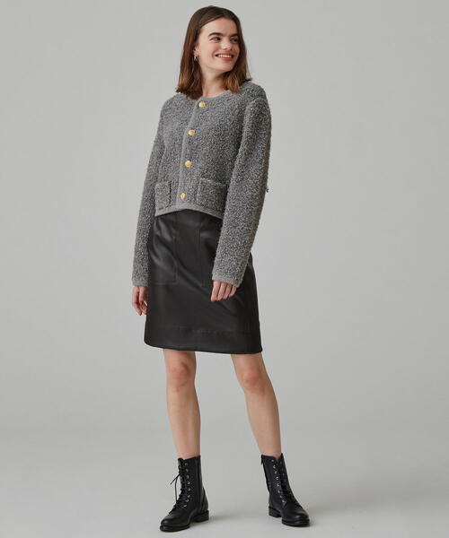 MACPHEE（マカフィー）の「ムートン クルーネックカーディガン