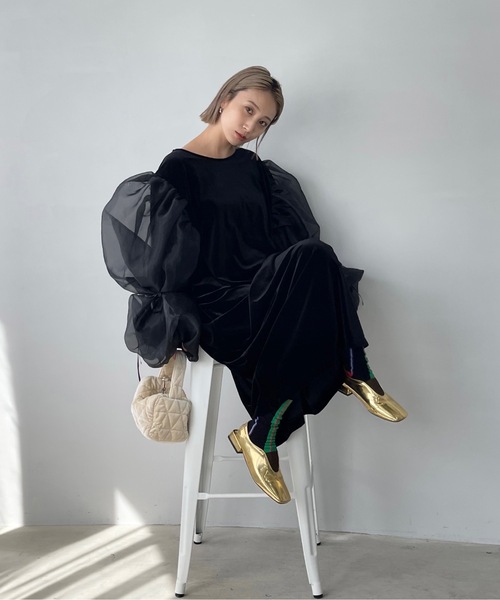 SANSeLF（サンセルフ）の「シースルーボリュームパフドレス【SANSeLF