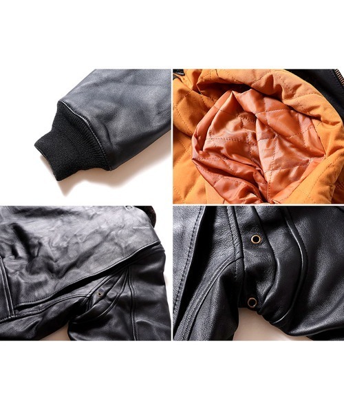 HOUSTON ヒューストン G-1 LEATHER JACKET G-1 ラムレザー ムートン