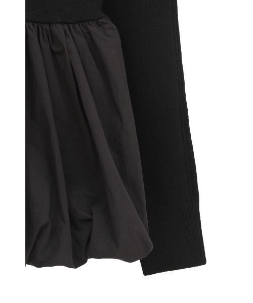 CLANE/クラネ】DOCKING POWERSHOULDER KNIT TOPS/ドッキングパワー