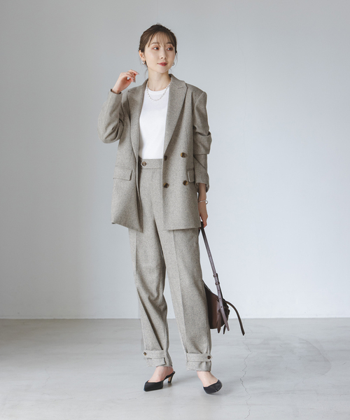 Noble（ノーブル）の「トップツイード2WAYダブルジャケット