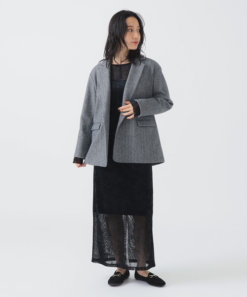 セール】ミックス ツイード ジャケット（S～M）（その他アウター）｜B