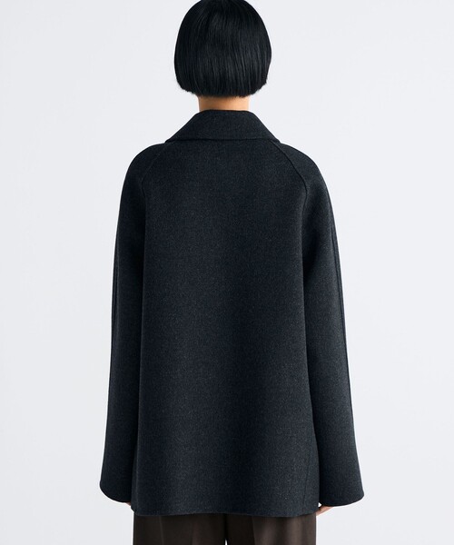 ウールカシミヤ ダブルフェイス ショートコート（ピーコート