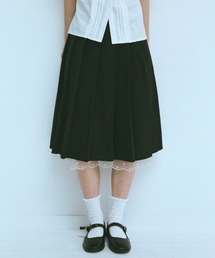 FEKETE（フェケテ）の「MIDI LACE PLEATS SKIRT / レースミディ
