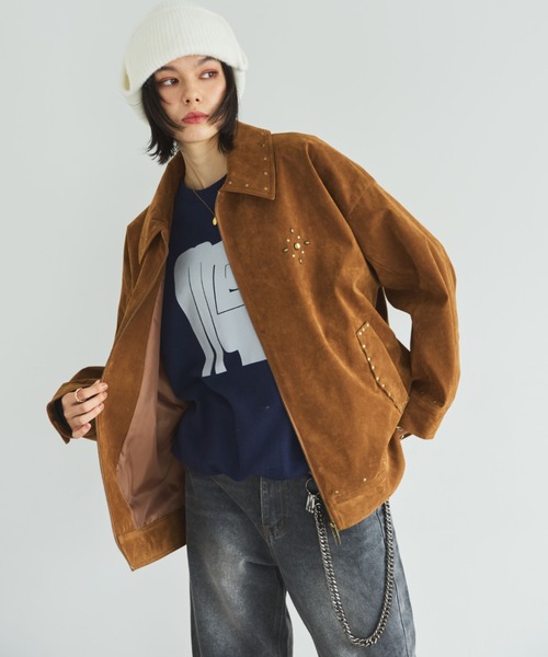 セール】【ZOZO限定】SUEDE STUDS JACKET/スエードスタッズジャケット